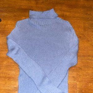 baby blue turtle neck